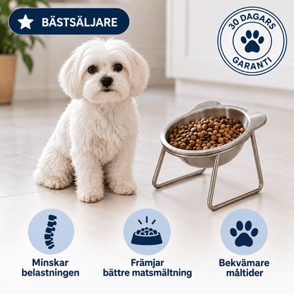 Upphöjd hundskål - Minskar belastningen på nacke och rygg