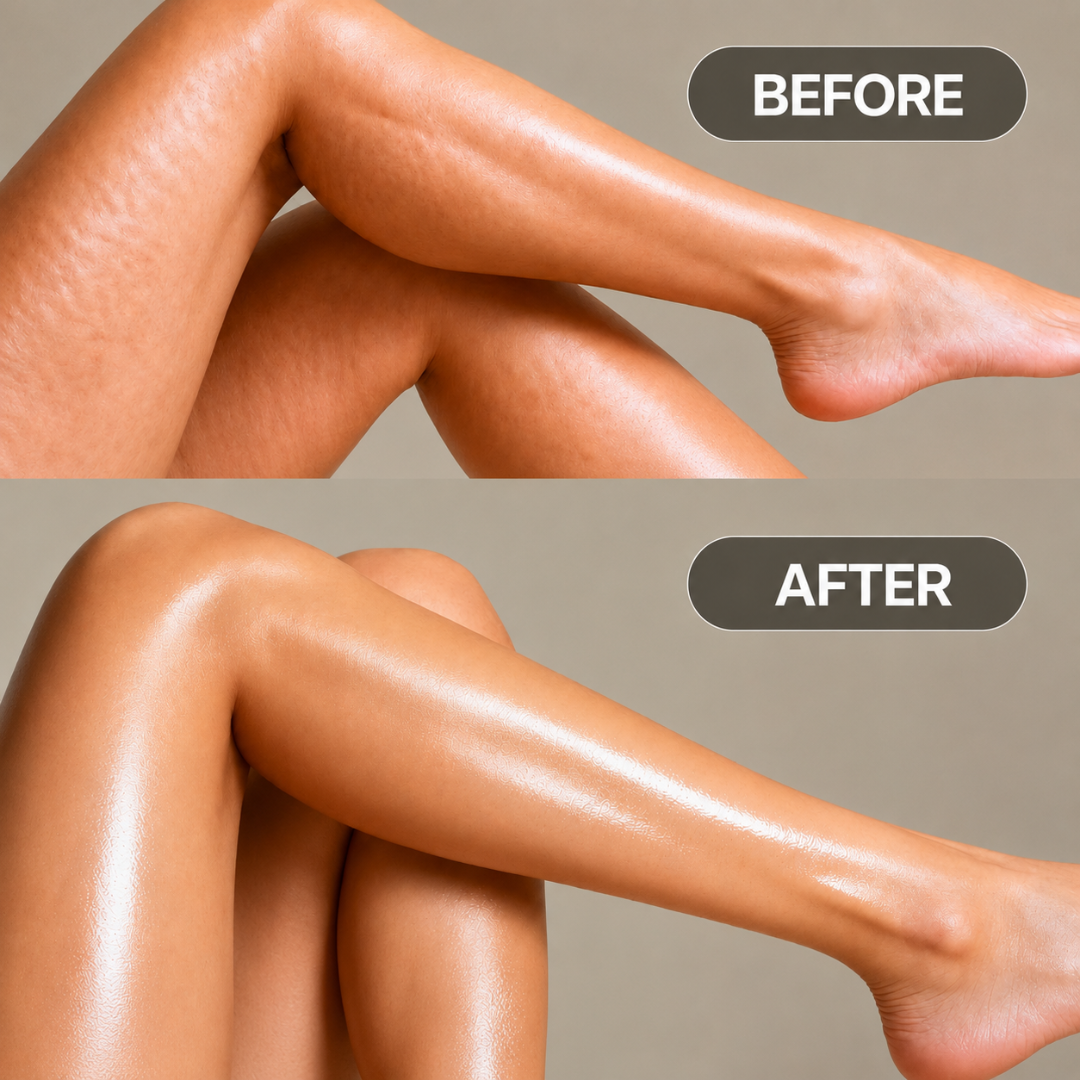 Visibly less cellulite in just 1 week with collagen and apple stem cells