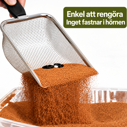 Kattlycka - Kattsandskopa i stål som inte böjer sig som plast