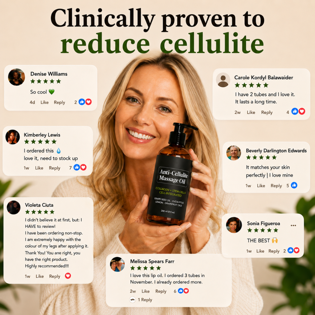 Visibly less cellulite in just 1 week with collagen and apple stem cells