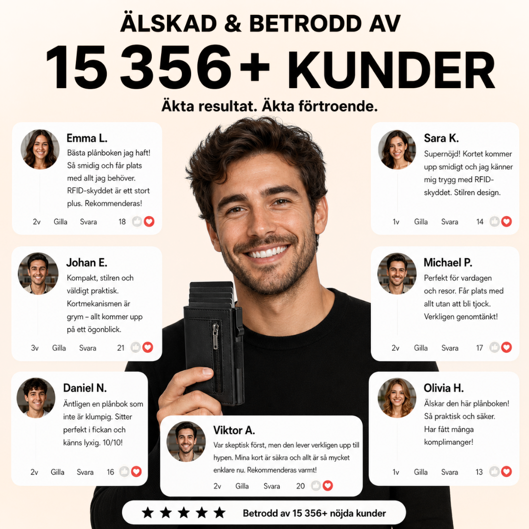 Wallie – Smart Plånbok med RFID-skydd