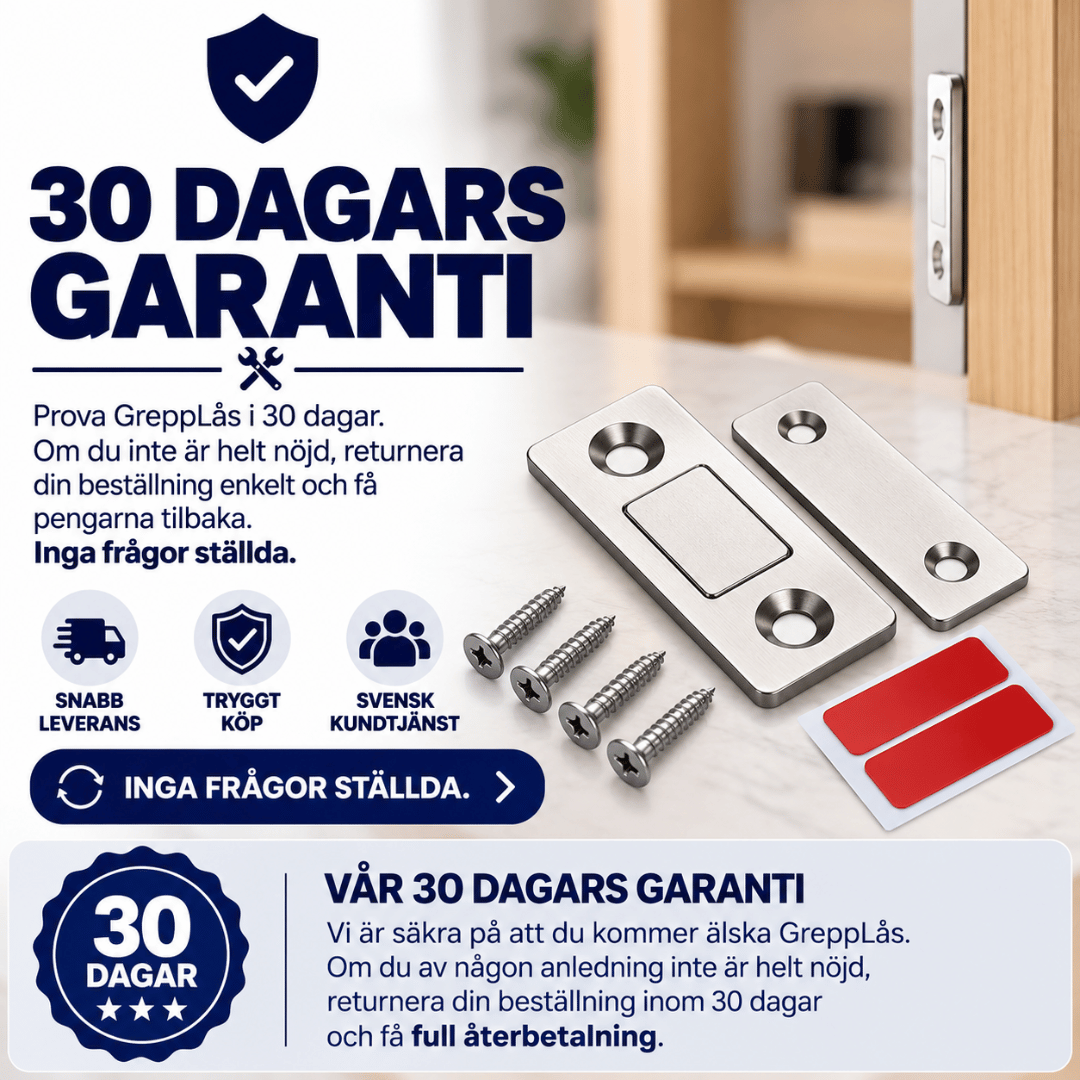 GreppLås - Magnetiskt skåplås som håller skåpdörren stängd
